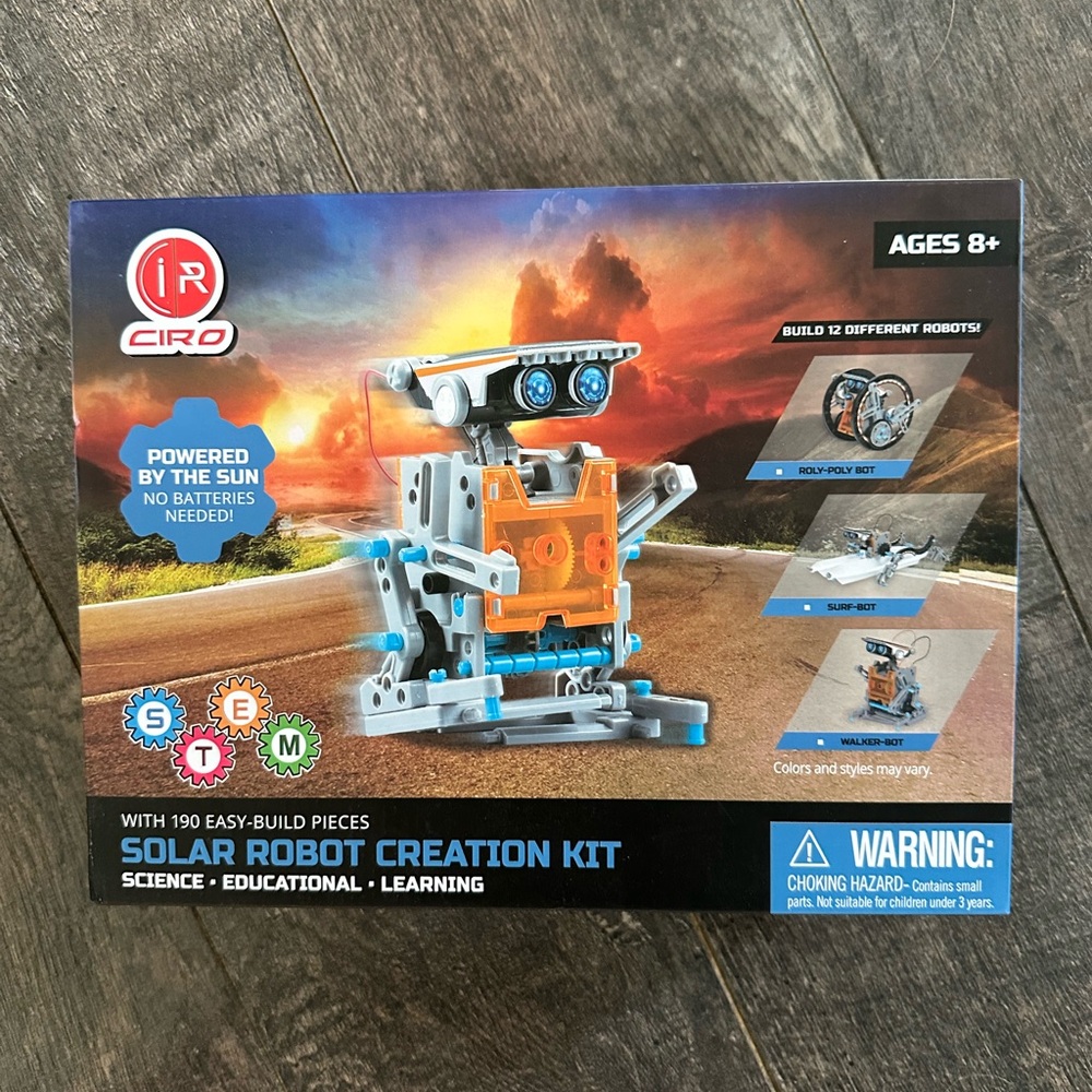 Solar Robot Creation Kit - Blue and Orange